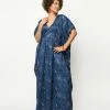 Trending Unique Vintage Navy & Golden Galaxy Burton Caftan Dress