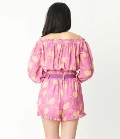 SmileyÃ‚Â® X Unique Vintage Pink SmileyÃ‚Â® Daisy Sweet Stuff Crop Top Fan Flair