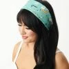 Unique Vintage Mint & Fairytale Print Hair Scarf Hair Accessories