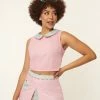 Polly Pocket X Unique Vintage 1950s Pink Bold Times Crop Top