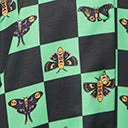 Unique Vintage Plus Size 1950s Green & Moth Checkered Print Alexis Swing Dress Sale