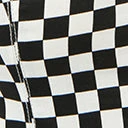 Unique Vintage Black & White Checkered Fitted Pinafore Sale