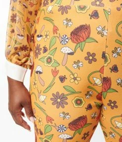 Smak Parlour Plus Size Mustard Garden Party Find Your Flare Pants Sale
