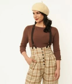 Unique Vintage Brown Gracie Top