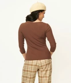 Unique Vintage Brown Gracie Top