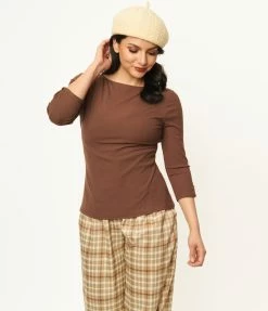 Unique Vintage Brown Gracie Top