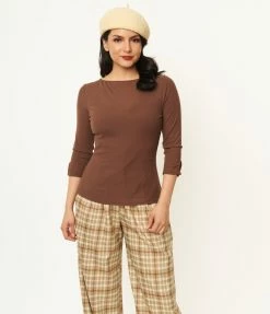 Unique Vintage Brown Gracie Top