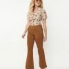 Sale Unique Vintage Camel Brown Majors Flare Pants