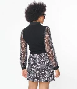 Smak Parlour Black Chandler Crop Sweater Vest