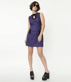 Smak Parlour Death Head Moth Print Mini Dress