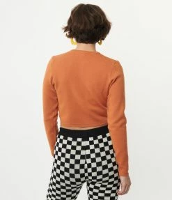 Bailey Rose Orange Heart Stripe Cardigan Sale