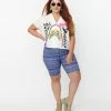 Fan Flair Jaws X Unique Vintage Plus Size Shark Bite Bike Shorts