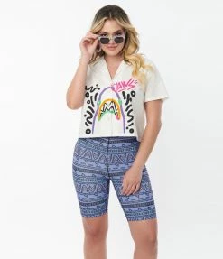 Jaws X Unique Vintage Shark Bite Bike Shorts Fan Flair