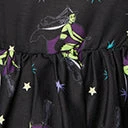 Unique Vintage Plus Size Black Pin-Up Witch Print Arden Babydoll Dress
