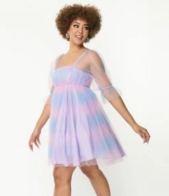 Smak Parlour Pink & Purple Ombre Love Interest Babydoll Dress