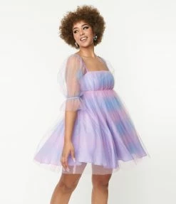 Smak Parlour Pink & Purple Ombre Love Interest Babydoll Dress