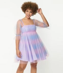 Smak Parlour Pink & Purple Ombre Love Interest Babydoll Dress