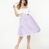 Pop Soda Sale Hell Bunny Purple Gingham Swing Skirt