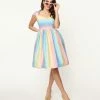 Pop Soda Hell Bunny 1950s Rainbow Ombre Swing Dress
