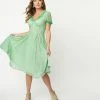 Pop Soda Hell Bunny 1950s Green Gingham Anne Marie Midi Dress