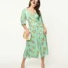 Pop Soda Hell Bunny Green & Pink Floral Jumpsuit
