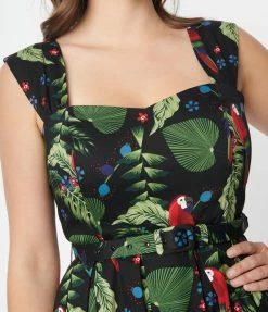Collectif Parrot Paradise Print Jill Swing Dress Sale