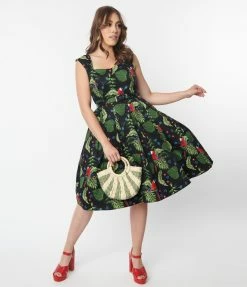 Collectif Parrot Paradise Print Jill Swing Dress Sale