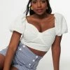 Collectif White Eyelet Amoura Crop Top Sale
