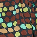 Smak Parlour Brown & Yellow Geometric Aura Babydoll Dress Sale