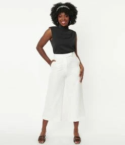 Pink Ripple Ivory High Waisted Culottes Bachelorette