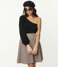 Lette Sale Black One Sleeve Bodysuit