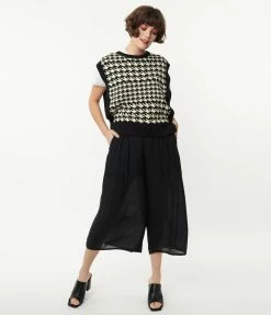 Lette Sale Black High Waist Culottes