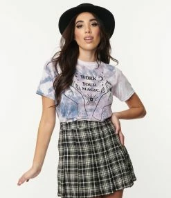 Wandering Owl Designs Work Your Magic Tie Dye Fitted Graphic Tee