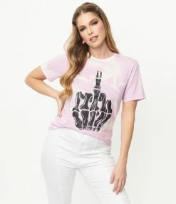 Wandering Owl Designs Sale Middle Finger Tie Dye Unisex Graphic Tee