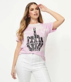 Wandering Owl Designs Sale Middle Finger Tie Dye Unisex Graphic Tee