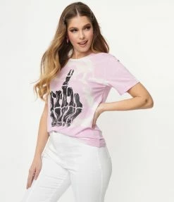 Wandering Owl Designs Sale Middle Finger Tie Dye Unisex Graphic Tee