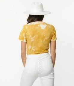 Wandering Owl Designs Blow Me Dandelion Tie Dye Fitted Graphic Tee