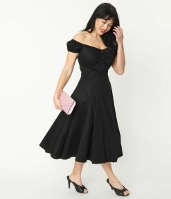 Collectif Black Dolores Swing Dress Sale