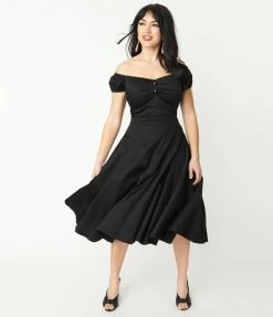 Collectif Black Dolores Swing Dress Sale