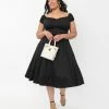 Collectif Plus Size Black Dolores Swing Dress