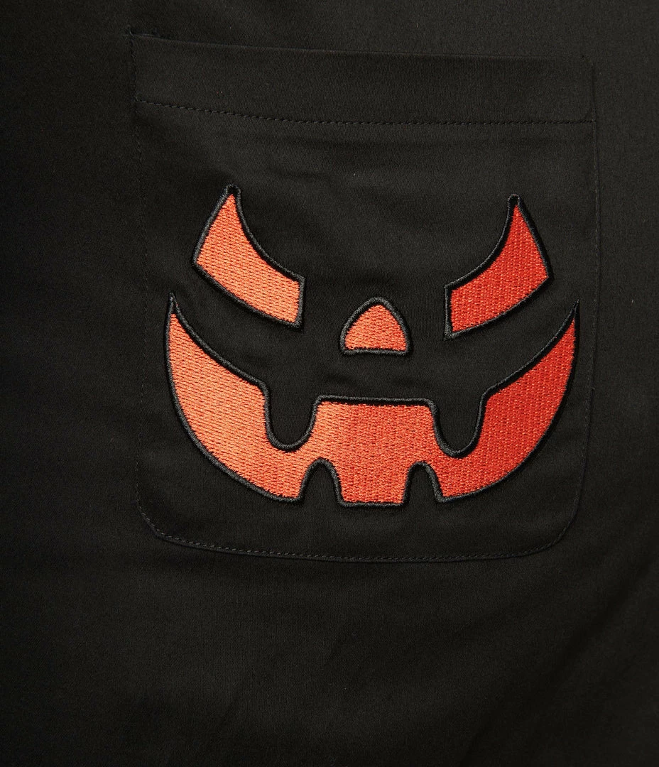 Smak Parlour Plus Size Black & Orange Pumpkin Power Mini Dress Sale