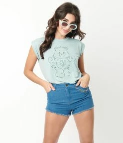 Care Bears X Unique Vintage Funshine Denim Shorts Fan Flair