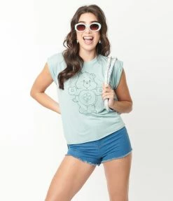 Care Bears X Unique Vintage Funshine Denim Shorts Fan Flair