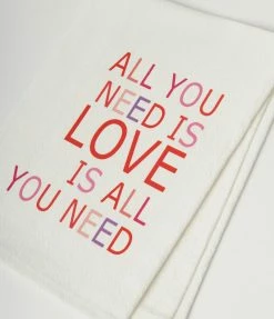 Faire (Aspen Lane) Sale All You Need Is Love Flour Sack Tea Towel