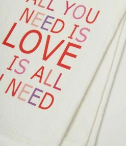 Faire (Aspen Lane) Sale All You Need Is Love Flour Sack Tea Towel