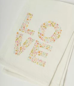 Faire (Aspen Lane) Sale Love Flower Flour Sack Tea Towel