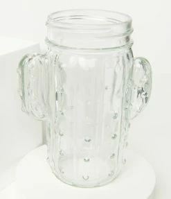 Faire (Weddingstar Inc.) Glass Cactus Mason Jar Cup