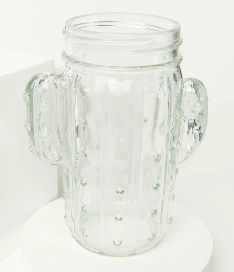 Faire (Weddingstar Inc.) Glass Cactus Mason Jar Cup