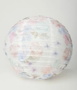 Faire (Weddingstar Inc.) Sale Vintage Style Pastel Pink Floral Print Round Paper Lantern