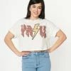 Gina Tees Sale Y-All Studded Graphic Crop Top